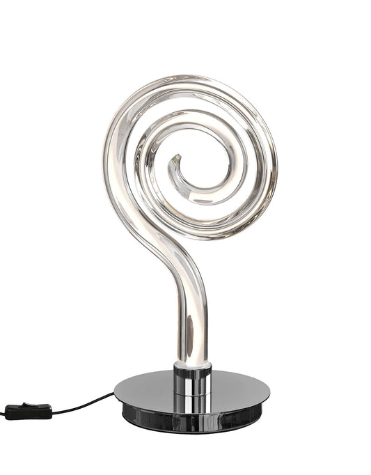 Mantra Adaggio Iris Crystal Table Lamp, 10W LED, 3000K, 800lm, Polished Chrome/Clear, Made In Spain, 3yrs Warranty