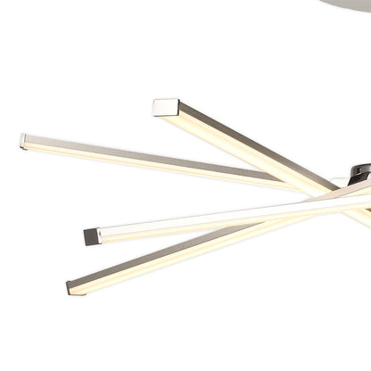 Mantra Star LED Star Semi Flush, 42W LED, 3000K, 3700lm, Silver/Frosted Acrylic/Polishde Chrome, 3yrs Warranty Ceiling