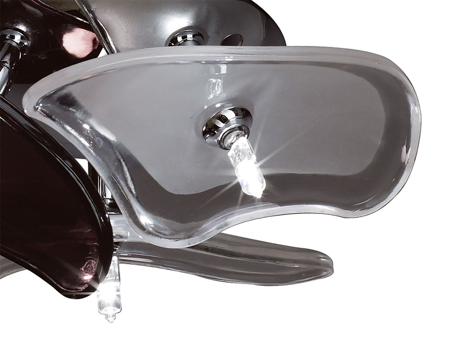 Mantra Otto Ceiling/Wall 3 Light G4 Round, Polished Chrome/Frosted Glass/Black Glass, NOT LED/CFL Compatible