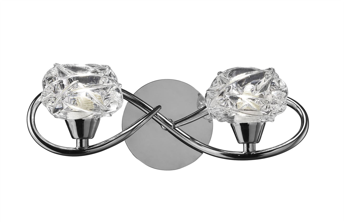 Mantra Maremagnum Wall Light Switched 2 Light G9, Polished Chrome