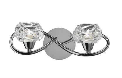 Mantra Maremagnum Wall Light Switched 2 Light G9, Polished Chrome