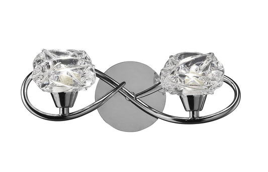 Mantra Maremagnum Wall Light Switched 2 Light G9, Polished Chrome