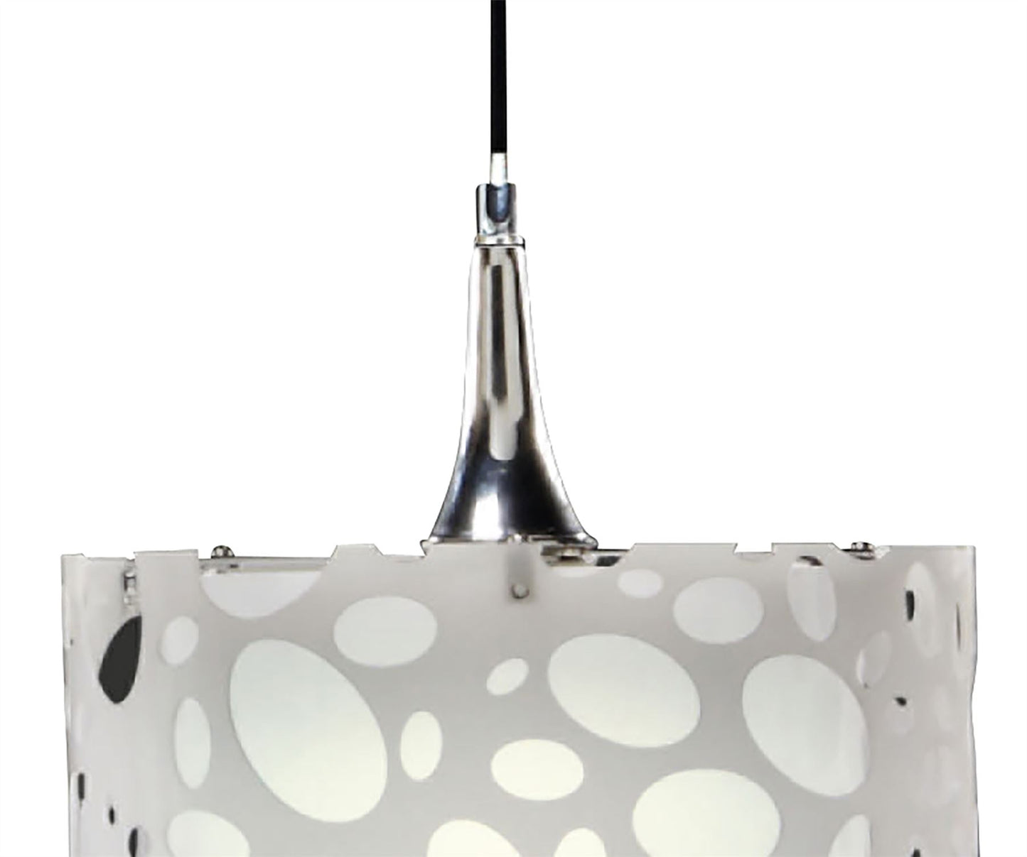 Mantra Lupin Linear Pendant 2 Light E27 Line, Gloss White/White Acrylic/Polished Chrome, CFL Lamps INCLUDED