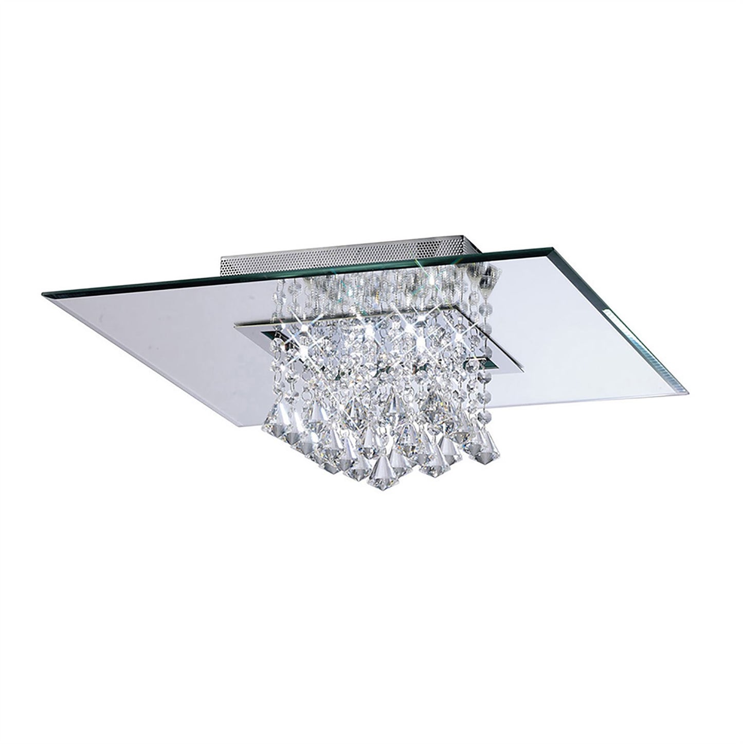 Diyas Starda  Square 8 Light G9 Polished Chrome/Crystal - IL31008/G9 Ceiling Light Fitting