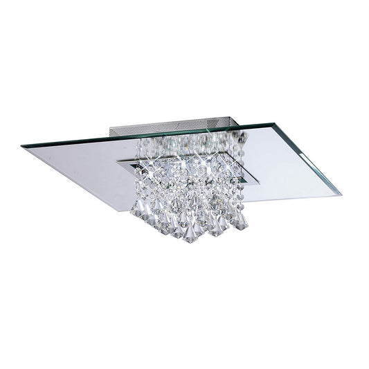 Diyas Starda  Square 8 Light G9 Polished Chrome/Crystal - IL31008/G9 Ceiling Light Fitting