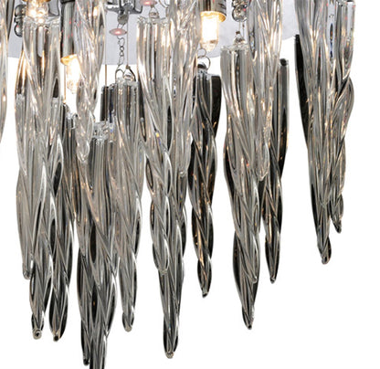 Diyas Tropez 30cm  3 Light G9 with RGB LEDs and Remote Control Polished Chrome/Glass Ceiling Light Fitting