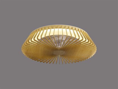 Himalaya 63cm 70W LED Dimmable Light With Built-In 35W DC Reversible Fan, Remote, APP & Alexa/Google Voice Control, 4900lm, Wood, 5yrs Warranty