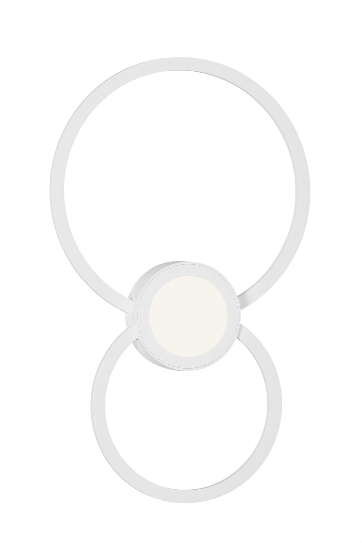 Mantra Fusion M6230 Mural Wall Light Circles, 24W, 3000K, 1440lm, White, 3yrs Warranty