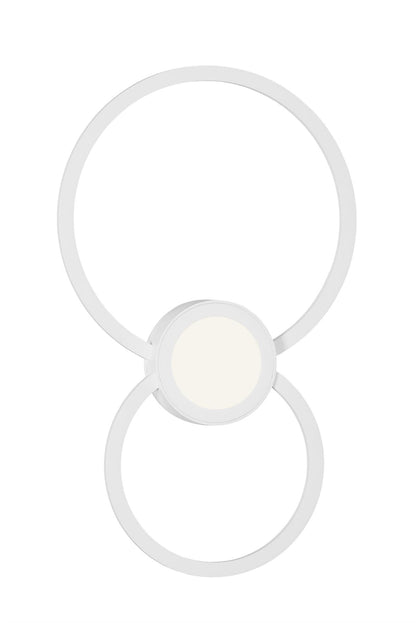 Mantra Fusion M6230 Mural Wall Light Circles, 24W, 3000K, 1440lm, White, 3yrs Warranty