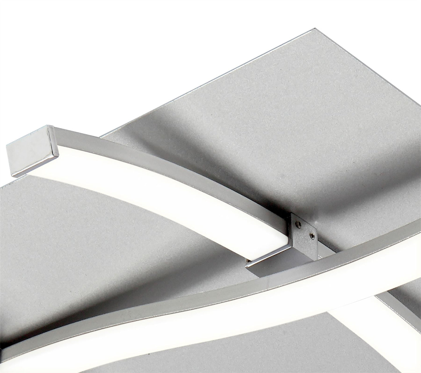Mantra M4999 Nur Square Ceiling 34W LED 3000K, 2600lm, Dimmable Silver/Frosted Acrylic/Polished Chrome, 3yrs Warranty - M4999 Ceiling
