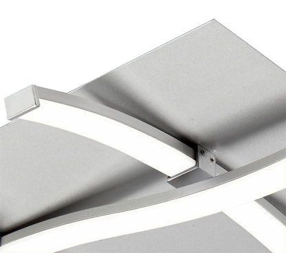Mantra M4999 Nur Square Ceiling 34W LED 3000K, 2600lm, Dimmable Silver/Frosted Acrylic/Polished Chrome, 3yrs Warranty - M4999 Ceiling