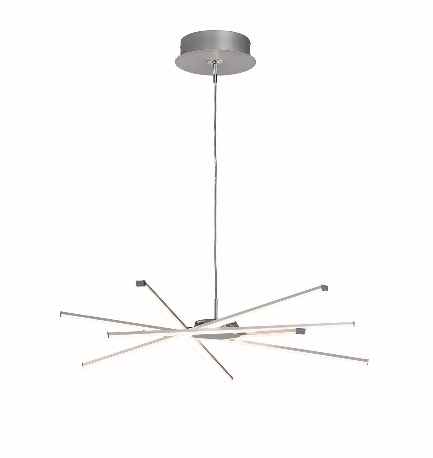 Mantra M5913 Star LED Pendant 69cm Round 42W 3000K, 3700lm, Dimmable Silver/Frosted Acrylic/Polished Chrome, 3yrs Warranty