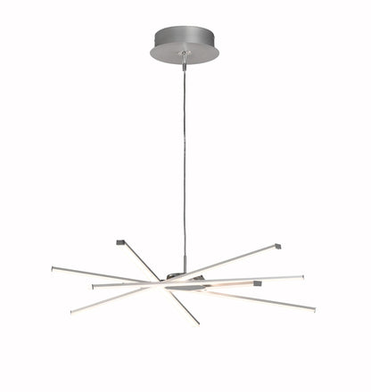 Mantra M5913 Star LED Pendant 69cm Round 42W 3000K, 3700lm, Dimmable Silver/Frosted Acrylic/Polished Chrome, 3yrs Warranty