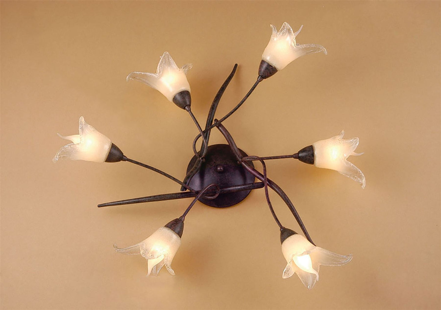 Mantra (0024 004) Florida 65cm Ceiling 6 Light E14, Brown/Black Oxide