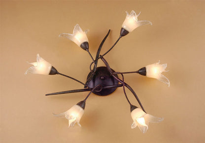 Mantra (0024 004) Florida 65cm Ceiling 6 Light E14, Brown/Black Oxide