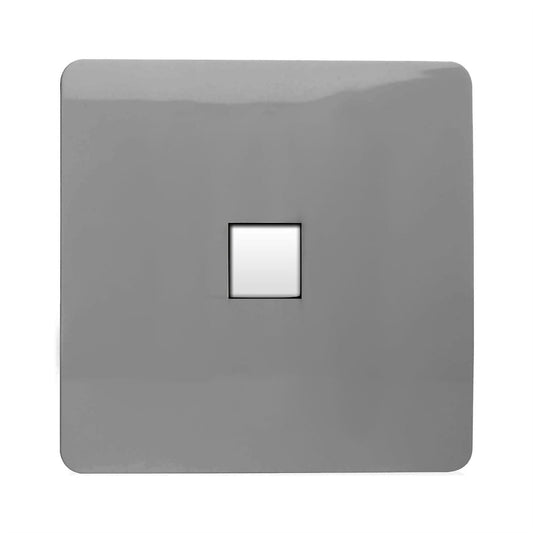 Trendi Switch 1 Gang RJ45 Cat 6 Modern Designer PC Ethernet Socket in Light Grey