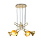 Mantra Jazz Oro M5895 Jazz Pendant, 88cm Round, 6 x E27 (Max 20W), Polished Gold