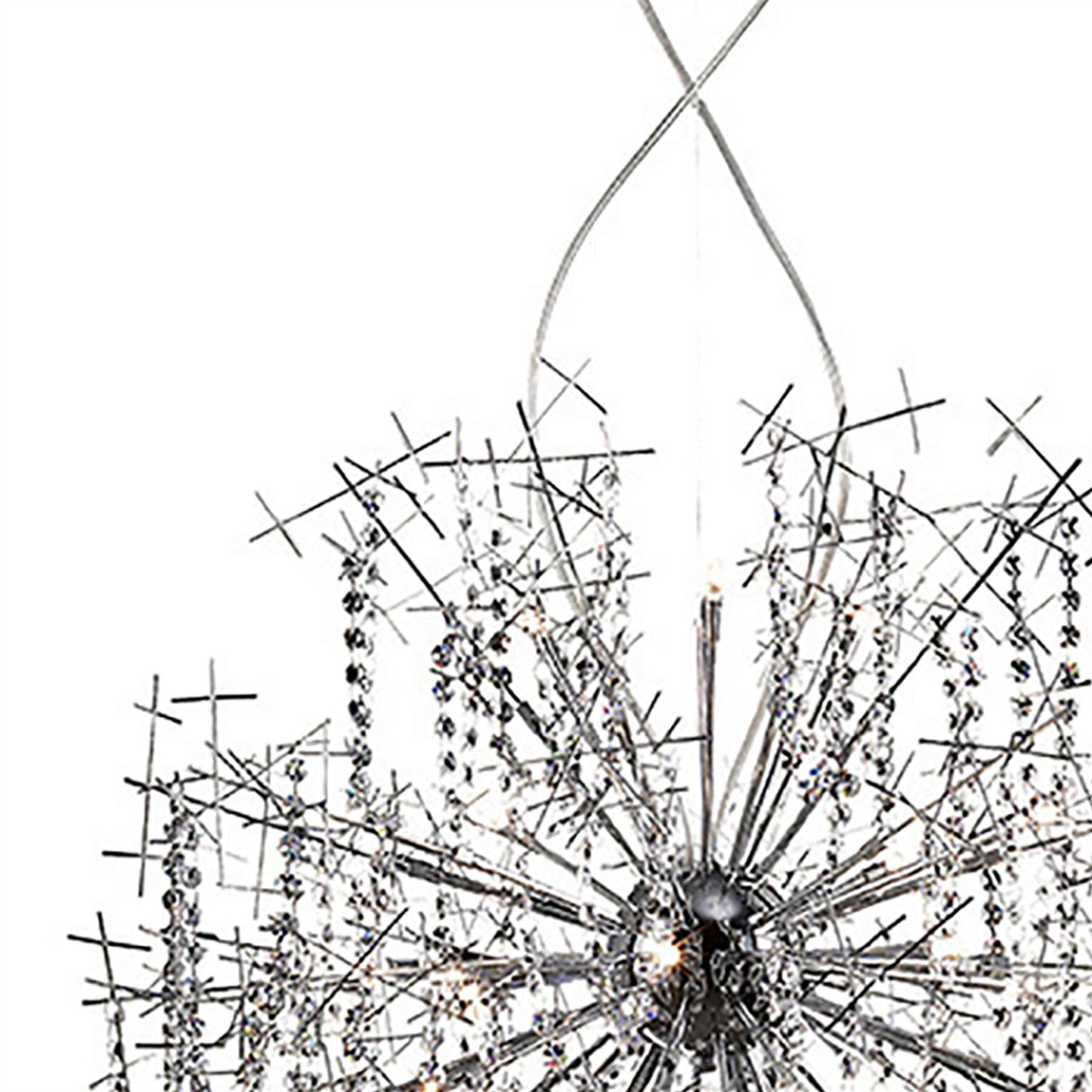 Diyas Lexi 85cm  22 Light G4 Polished Chrome/Crystal, NOT LED/CFL Compatible Item Weight: 15kg Ceiling Pendant Light Fitting