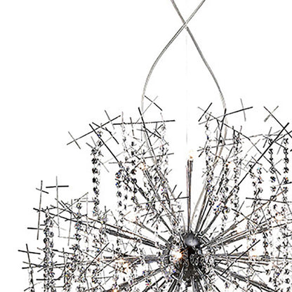 Diyas Lexi 85cm  22 Light G4 Polished Chrome/Crystal, NOT LED/CFL Compatible Item Weight: 15kg Ceiling Pendant Light Fitting
