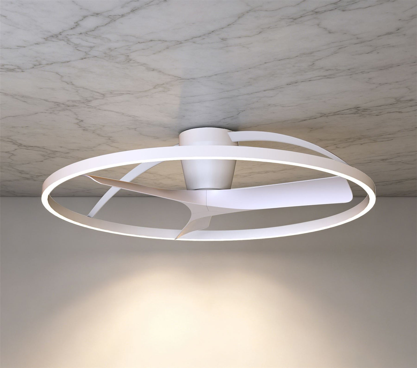 Nepal II 1m 44W LED Dimmable Light With Built-In 32W DC Reversible Fan, White Finish c/w Remote Control, 7700lm, 5yrs Warranty