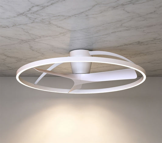 Nepal II 1m 44W LED Dimmable Light With Built-In 32W DC Reversible Fan, White Finish c/w Remote Control, 7700lm, 5yrs Warranty