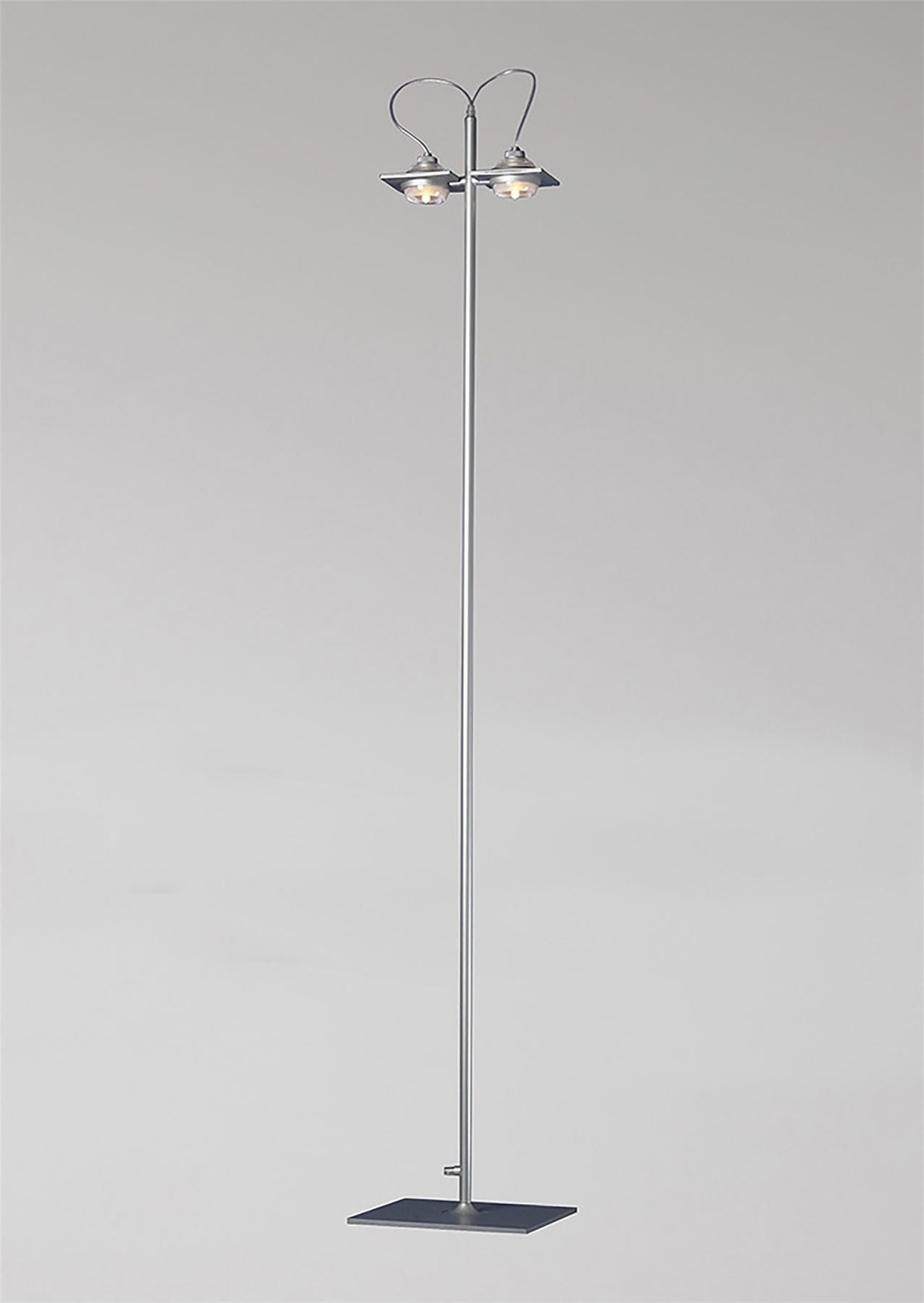 Mantra (0040 009) Ull Floor Lamp 2 Light G9 Silver Grey, NOT LED/CFL Compatible
