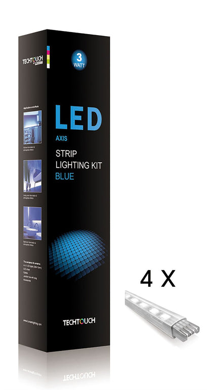 Techtouch Axis Blue Kit 4x9 LED Rigid Strips (3W) Strip
