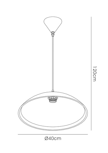 Deco Chester 1 Light E27 Pendant, Frosted Alabaster Glass with White Suspension Kit