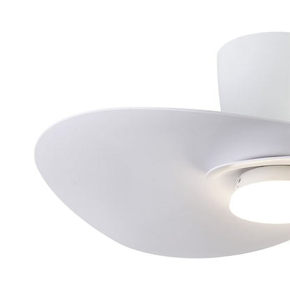 Nenufar 74 x 44cm 18W LED Dimmable Ceiling Light With Built-In 30W DC Fan, 3000-5000K Remote Control, 3600lm, White, 5yrs Warranty