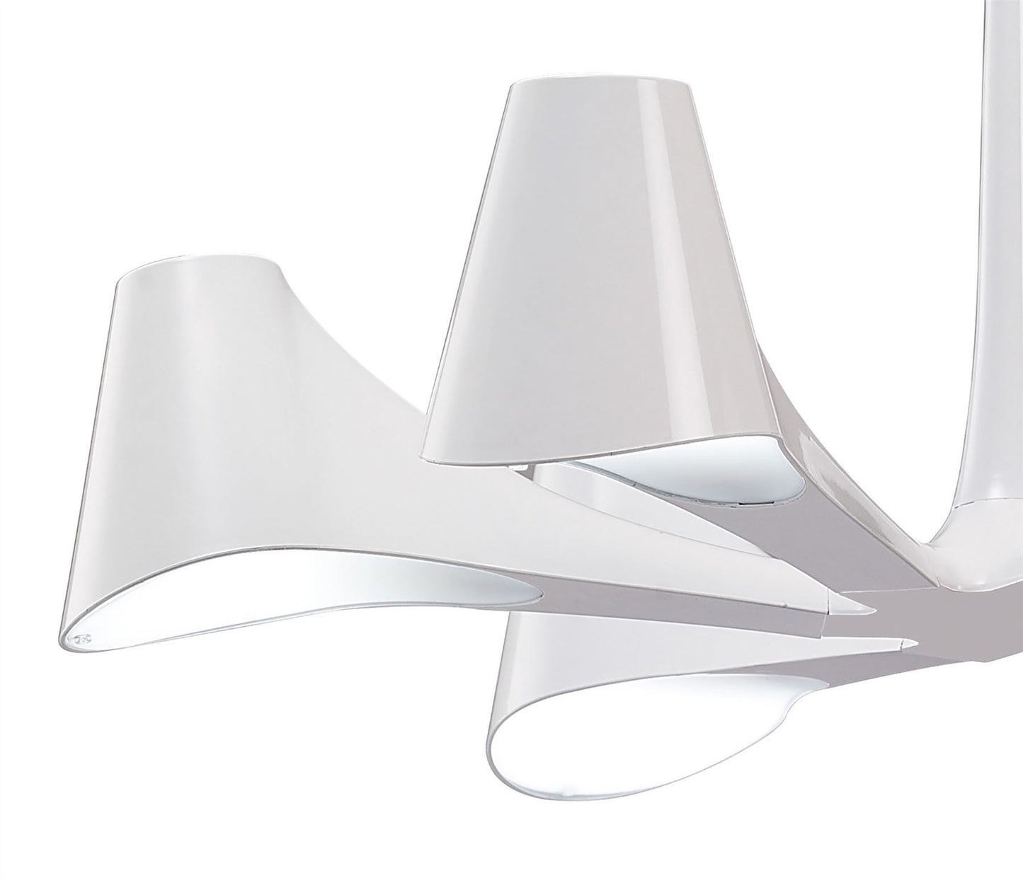Mantra Ora 77cm Telescopic Convertible To Semi Flush 6 Light E27, Gloss White/White Acrylic/Polished Chrome, CFL Lamps INCLUDED