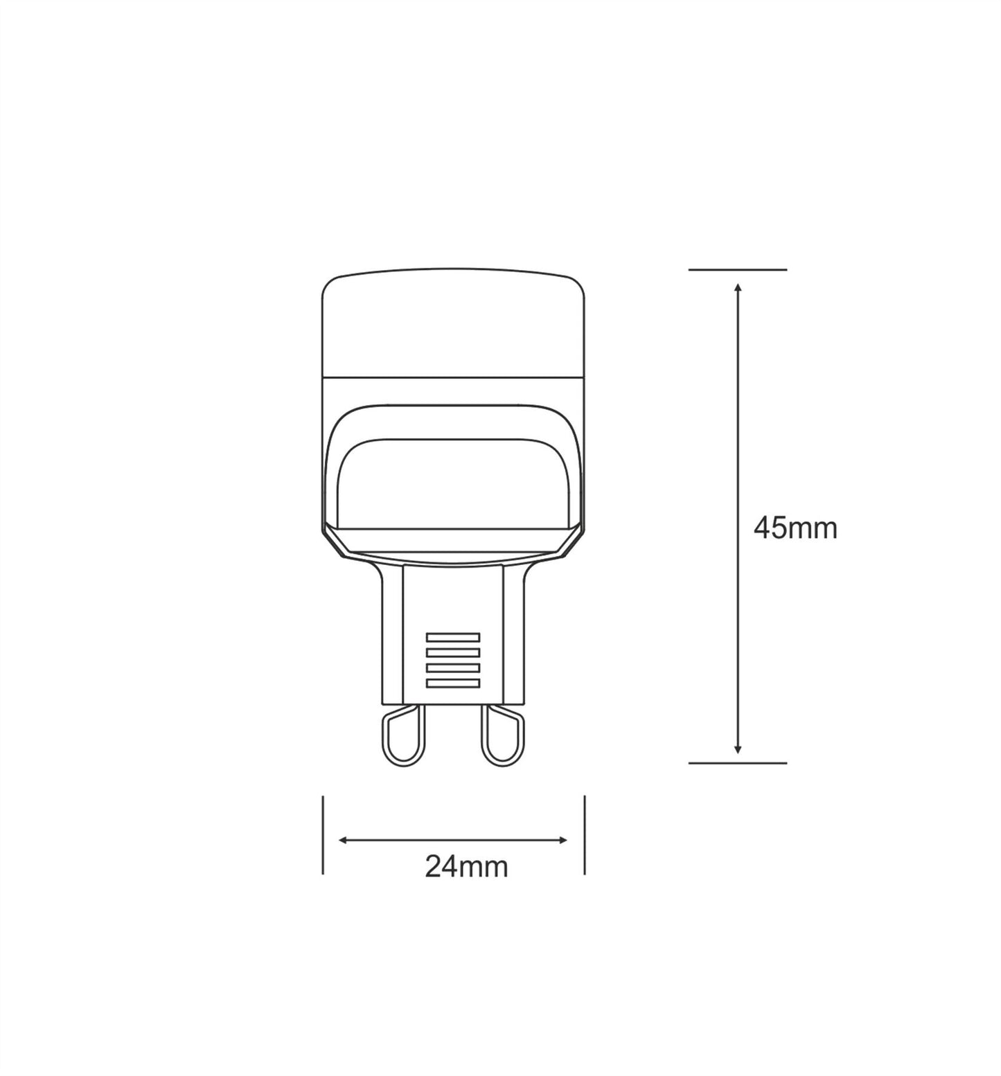 Luxram Value LED G9 2W Natural White 4000K 146lm (Metalllic Silver) LED