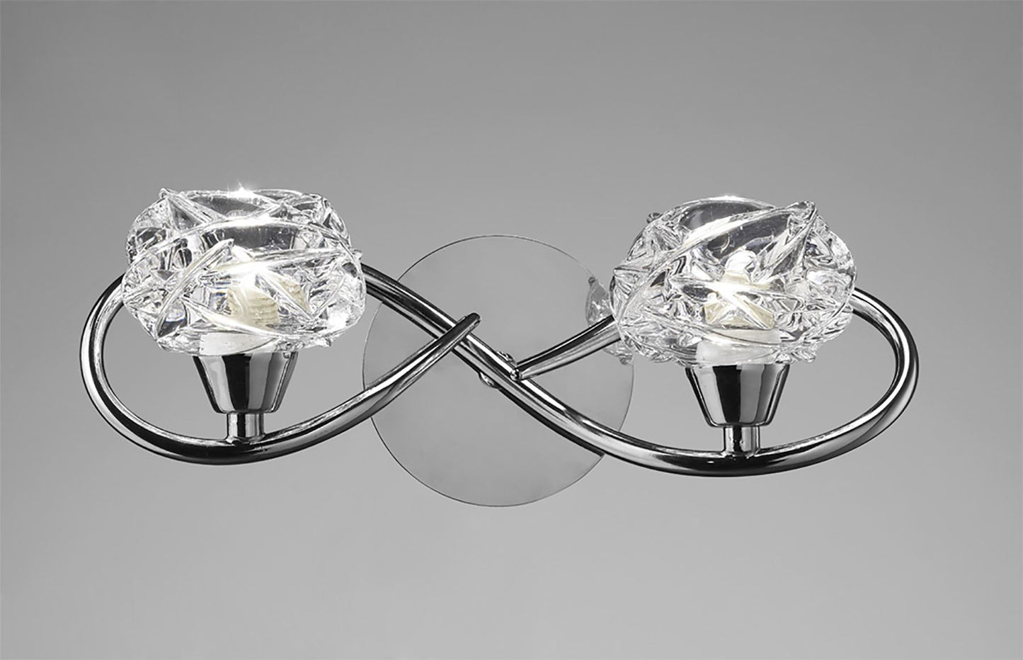 Mantra Maremagnum Wall Light Switched 2 Light G9, Polished Chrome