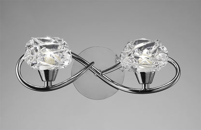 Mantra Maremagnum Wall Light Switched 2 Light G9, Polished Chrome