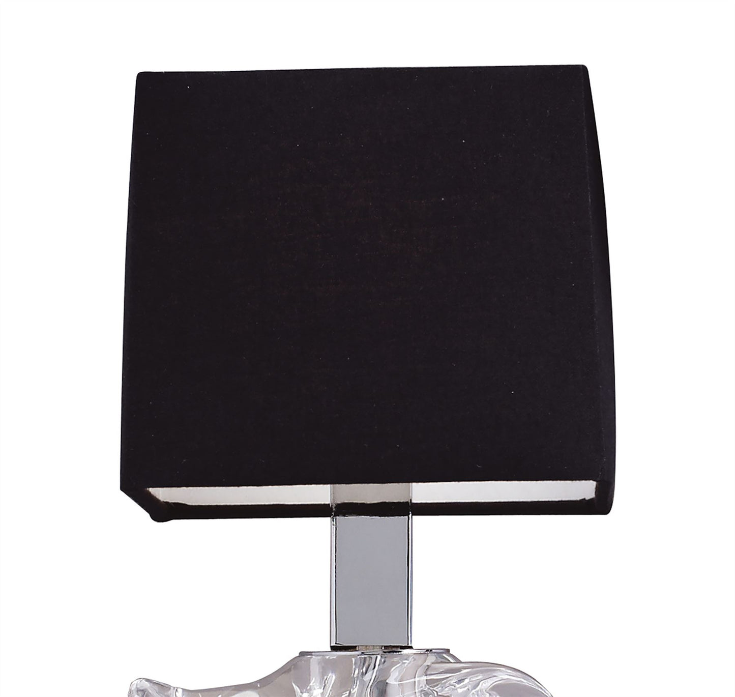 Mantra Akira Wall Light Switched 2 Light E14, Polished Chrome with Black Shades