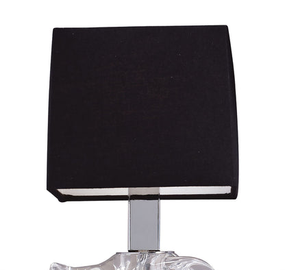 Mantra Akira Wall Light Switched 2 Light E14, Polished Chrome with Black Shades