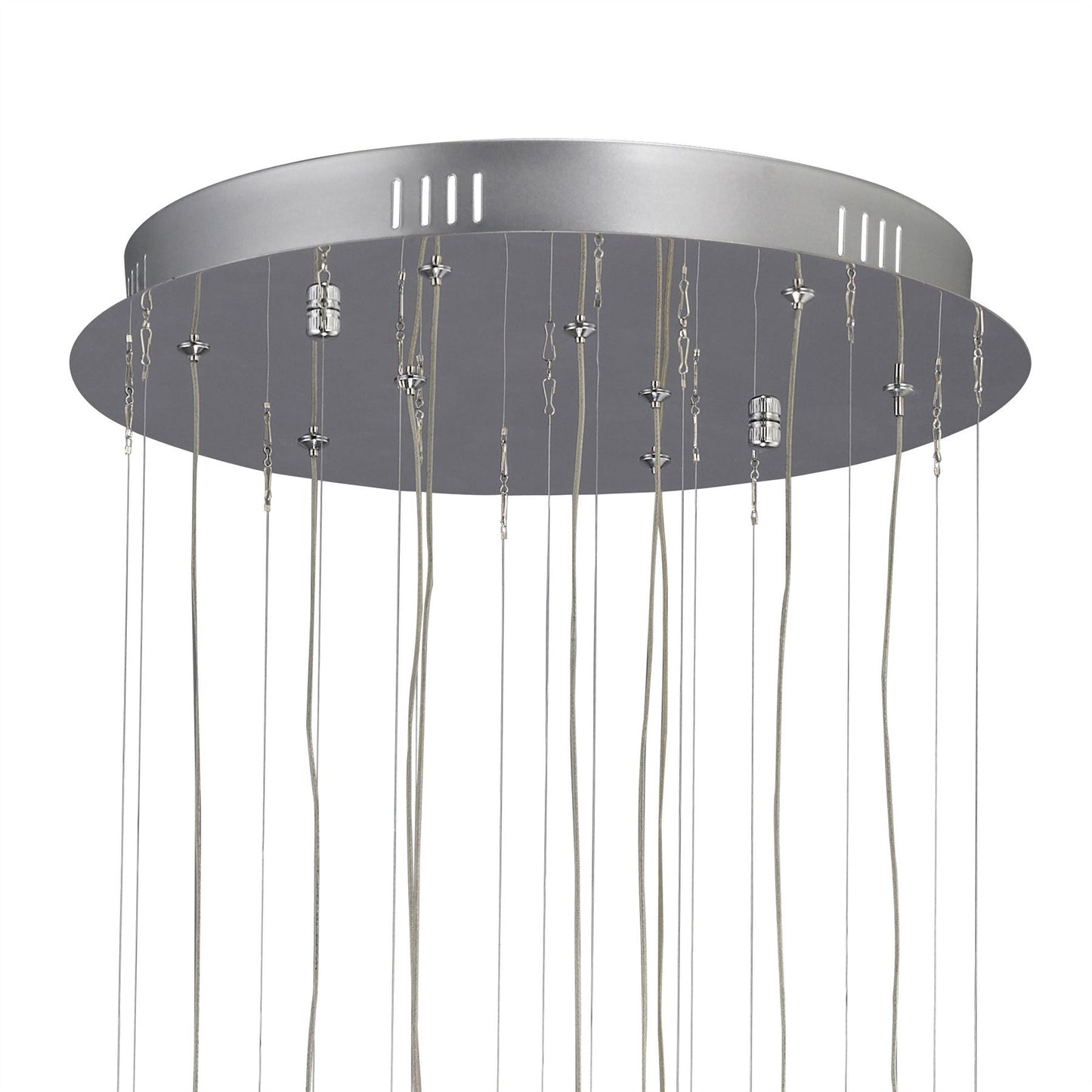 Diyas Solana 40cm  9 Light G4 Polished Chrome/Crystal, NOT LED/CFL Compatible Ceiling Pendant Light Fitting