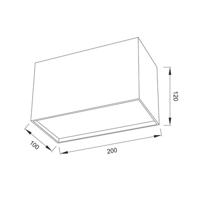 Mantra Fusion M5630 Kailua Flush Rectangular 2 x GU10, Silver - M5630 Ceiling