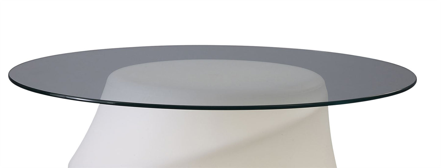 Mantra Bambu Table 2 Light E27 Outdoor IP65, Opal White/Clear Glass