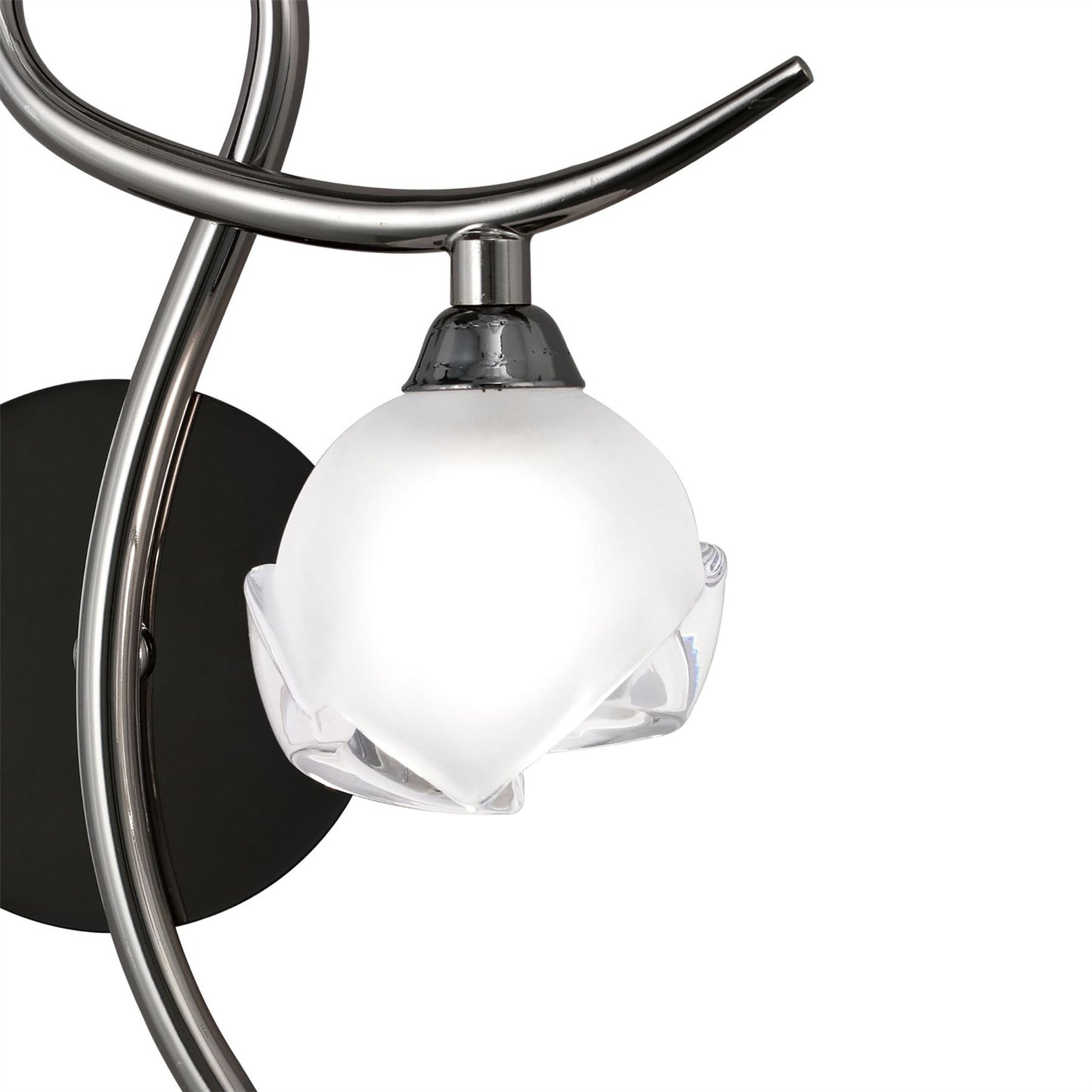 Mantra Fragma Wall Light Right Switched 1 Light G9, Black Chrome