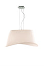 Mantra M1504 Cool Pendant 2 Light E27 Oval Outdoor IP44, Matt White/Opal White