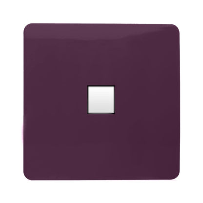 Trendi Switch 1 Gang RJ45 Cat 6 Modern Designer PC Ethernet Socket in Plum