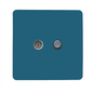 Trendi Switch Ocean Blue TV Coaxial & F-Type Satellite Socket - Screwless