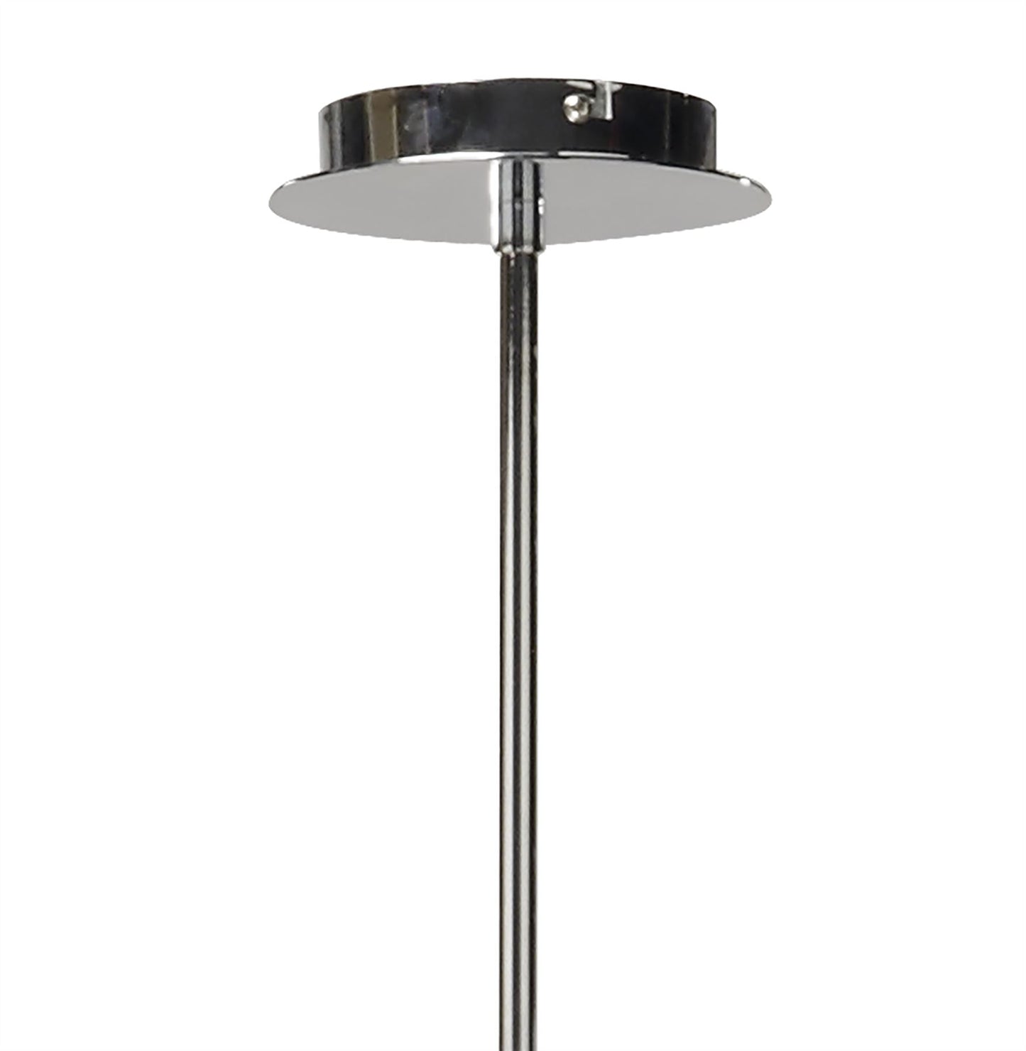 Mantra Lupin Linear Pendant 2 Light E27, Gloss Black, White Acrylic, Polished Chrome, CFL Lamps INCLUDED