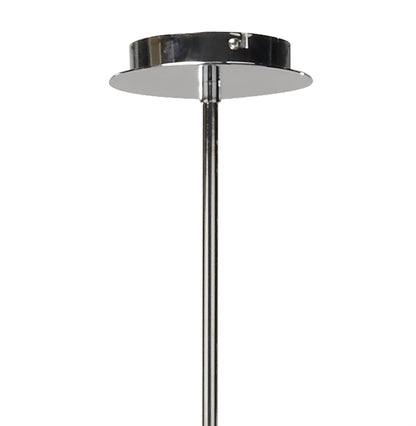 Mantra Lupin Linear Pendant 2 Light E27, Gloss Black, White Acrylic, Polished Chrome, CFL Lamps INCLUDED