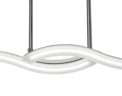 Mantra M3567 On Telescopic Semi Flush Convertible Line 28W LED 3000K, 2800lm, Polished Chrome, Frosted Acrylic, 3yrs Warranty - M3567 Ceiling