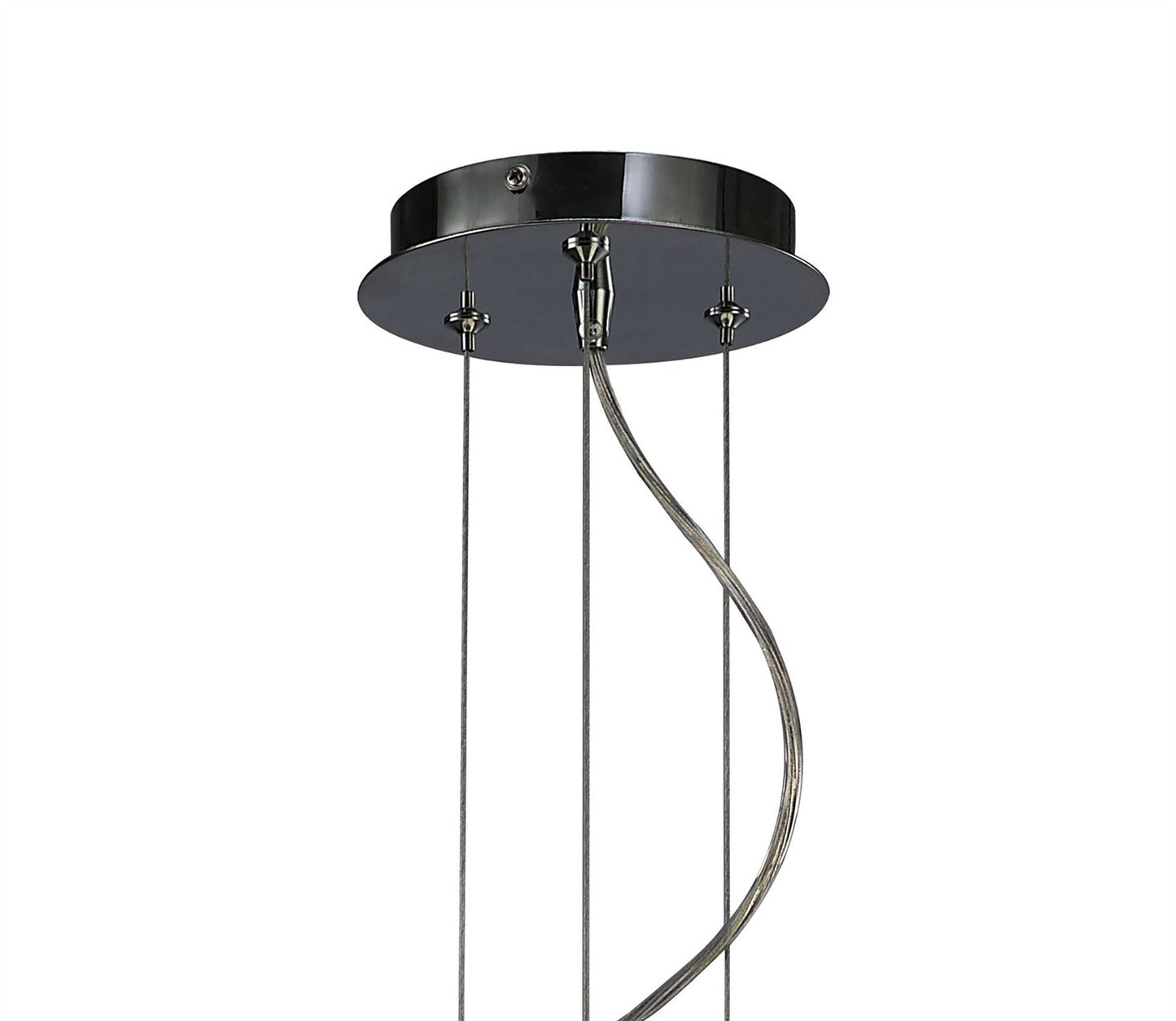 Mantra M3620 Mediterraneo Pendant 3 Light E27 Large, Polished Chrome/Frosted White Glass