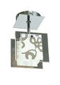Mantra Euphoria Ceiling 1 Light L1/SGU10, Polished Chrome/Opal White Glass, CFL Lamps INCLUDED