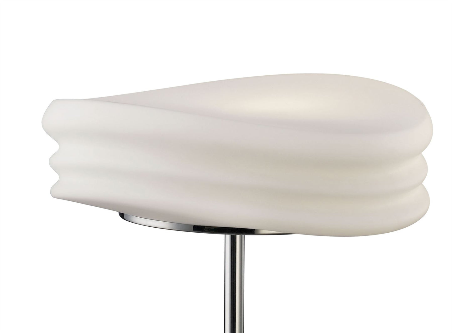 Mantra M3626 Mediterraneo Table Lamp 2 Light E27 Medium, Polished Chrome/Frosted White Glass