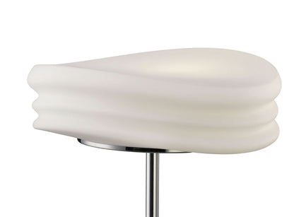 Mantra M3626 Mediterraneo Table Lamp 2 Light E27 Medium, Polished Chrome/Frosted White Glass