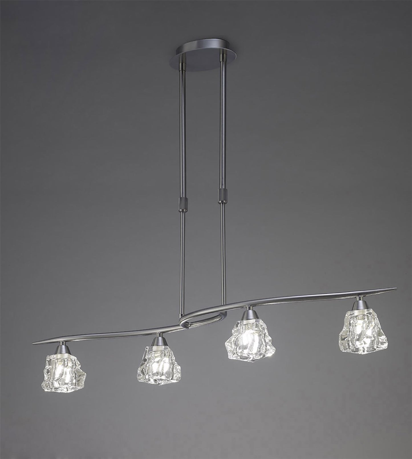 Mantra M3751 Iku Linear Telescopic 4 Light G9 Line, Satin Nickel